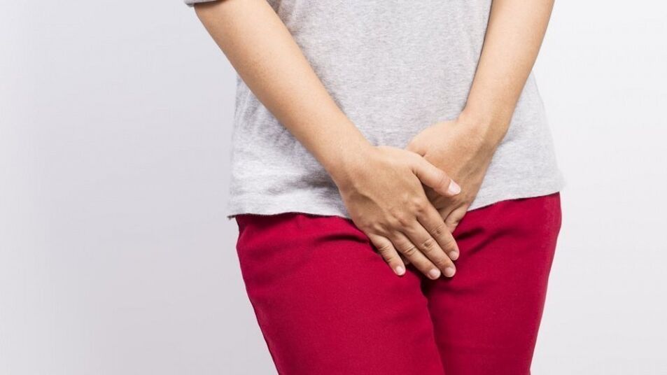 Symptomer vun Cystitis bei Fraen